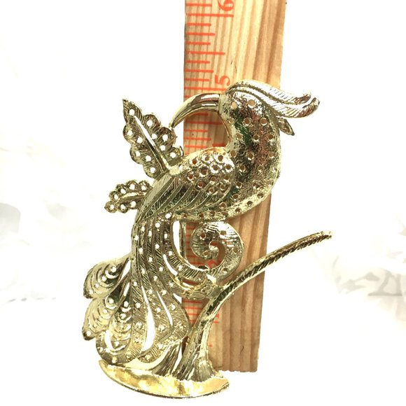 Torino Vtg Gold Tone Metal Bird Earring Rack Display - Picture 6 of 7